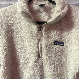 Patagonia White Fleece Quarter-Zip Pullover